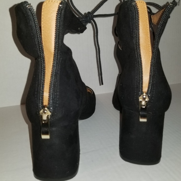 H&M Block Heel Lace Up Ballet Shoes Size 9.5 - Picture 5 of 11